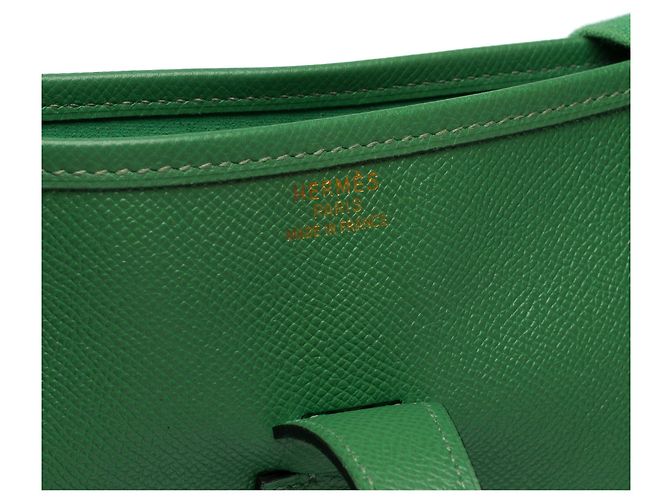 Hermès Bolsa HERMES Evelyne em Couro Verde - 103861 - vista 7