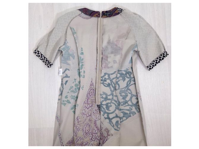 Etro gemustertes Wollkleid Mehrfarben Grau - Ansicht 10