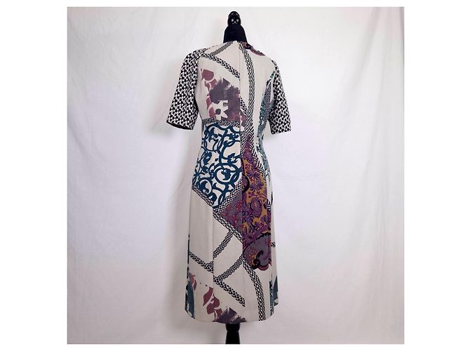 Etro gemustertes Wollkleid Mehrfarben Grau - Ansicht 5