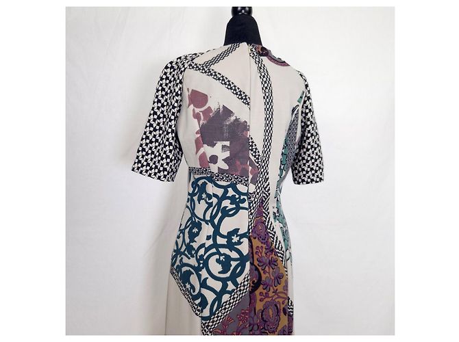 Etro gemustertes Wollkleid Mehrfarben Grau - Ansicht 6