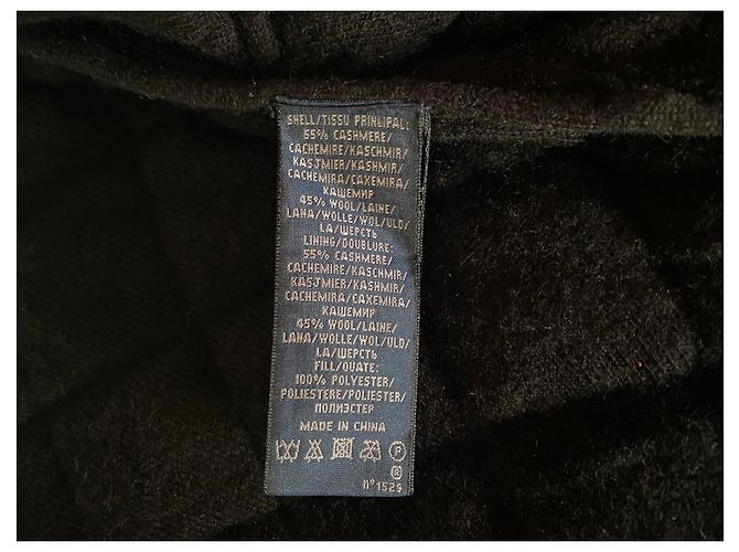 Ralph Lauren Black wool and cashmere quilted jacket with leather inserts - view 2