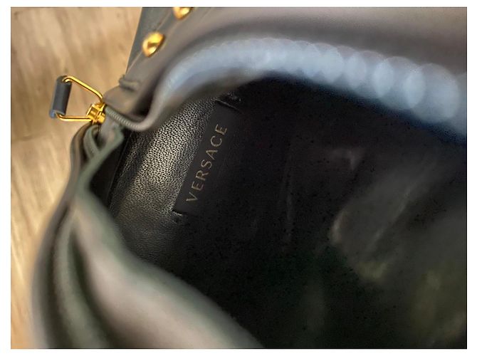 Botas altas de cuero negro Versace - vista 14
