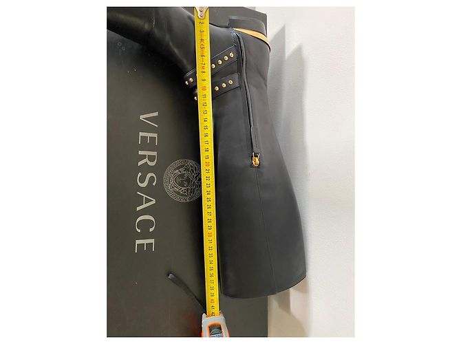 Botas altas de cuero negro Versace - vista 6