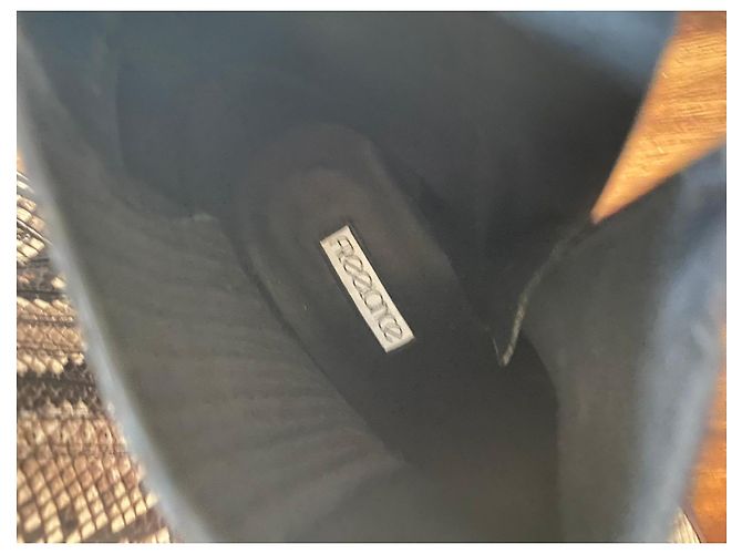 Autre Marque Botines Freelance Paris de cuero burdeos y estampado de serpiente Castaño Impresión de pitón - vista 6
