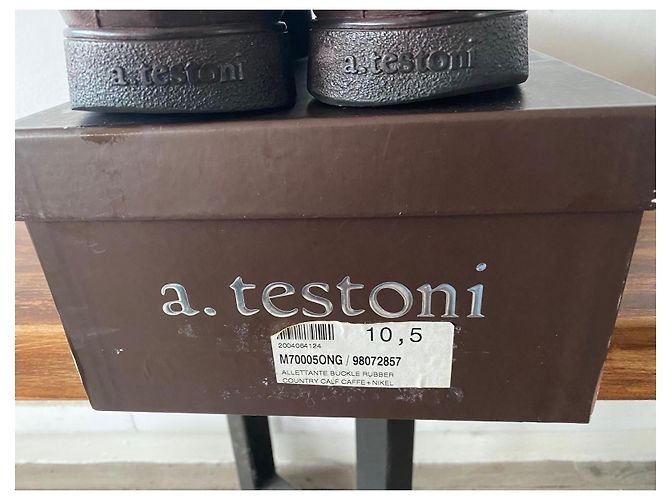 Scarpe monk strap in pelle marrone A. Testoni - vista 8