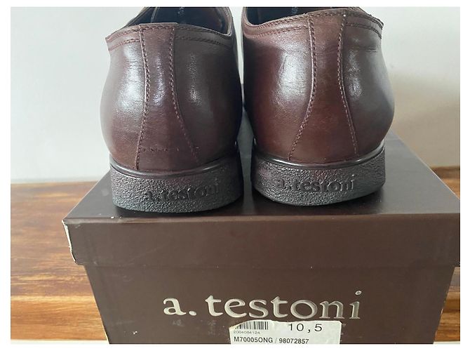 Scarpe monk strap in pelle marrone A. Testoni - vista 9
