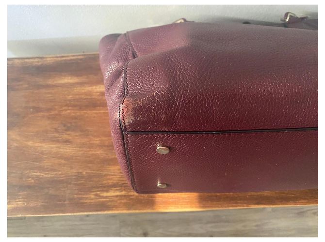 Borsa Karl Lagerfeld in pelle bordeaux Bordò - vista 11