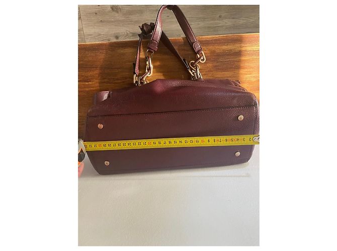 Borsa Karl Lagerfeld in pelle bordeaux Bordò - vista 3