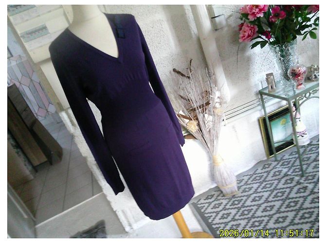 Liu.Jo LIU JO violettes Wollstrickkleid Dunkelblau - Ansicht 2