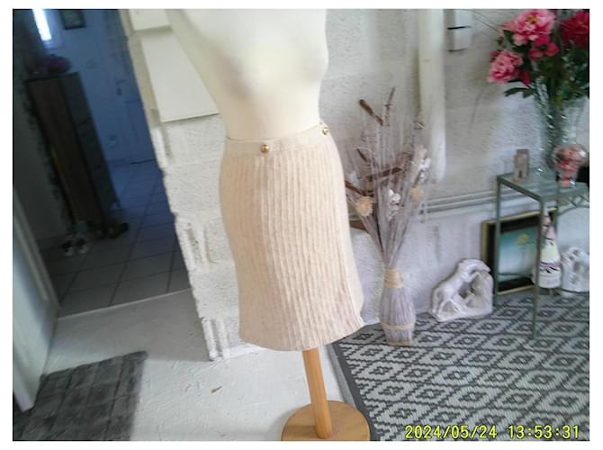 Falda de lana Chanel Beige - vista 2