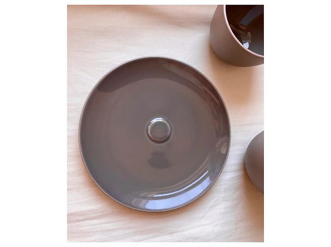 4 chávenas de grés + pires Calvin Klein Home - Taupe - 8 disponíveis - vista 6
