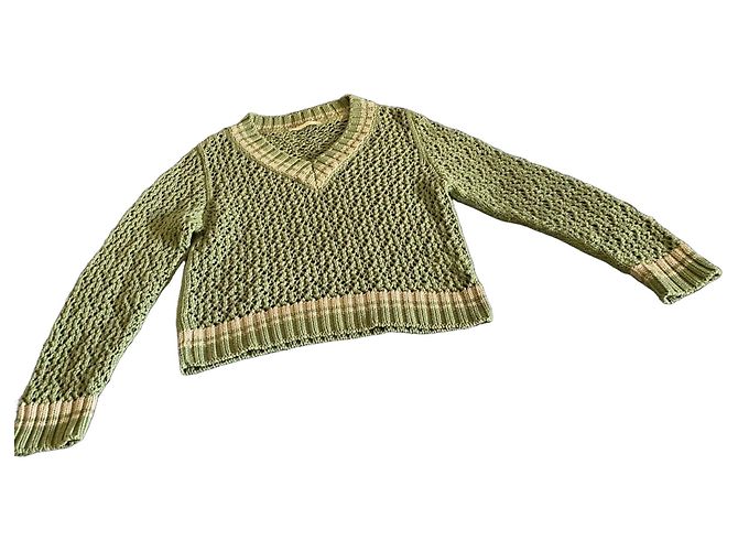 Fabiana Filippi Baumwollpullover in Grün und Beige - Ansicht 2