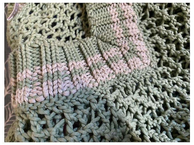 Fabiana Filippi Baumwollpullover in Grün und Beige - Ansicht 8