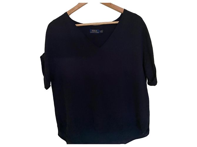 Polo Ralph Lauren Top de seda negro - vista 2
