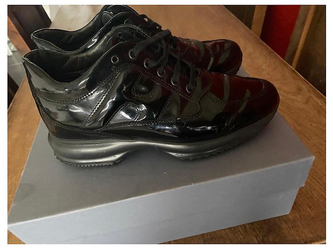 Hogan Interactive Sneaker aus schwarzem Lackleder - Ansicht 5