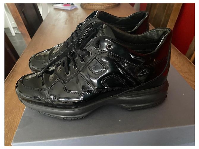 Hogan Interactive Sneaker aus schwarzem Lackleder - Ansicht 6