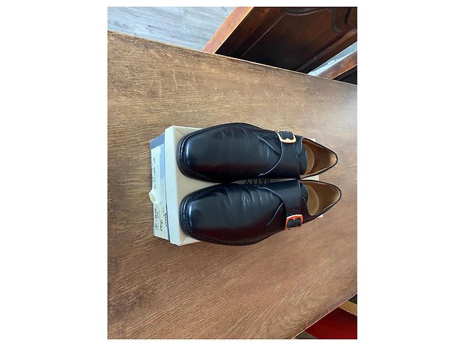 Scarpe Monk Strap in Pelle Nera Bally Nero - vista 10