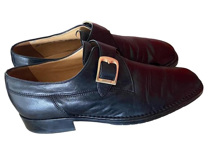 Scarpe Monk Strap in Pelle Nera Bally Nero - vista 2