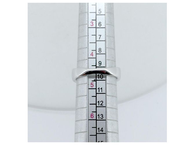 Autre Marque Pt900 Ring mit Aquamarin und Diamant Blau - Ansicht 10