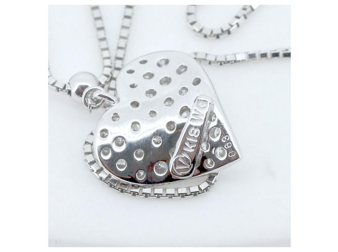 Autre Marque Collana Rose Vif K18WG Diamanti Argento - vista 4