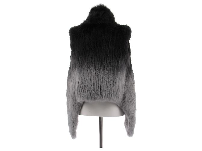 Yves Salomon Chaqueta de piel de conejo Gris - vista 2