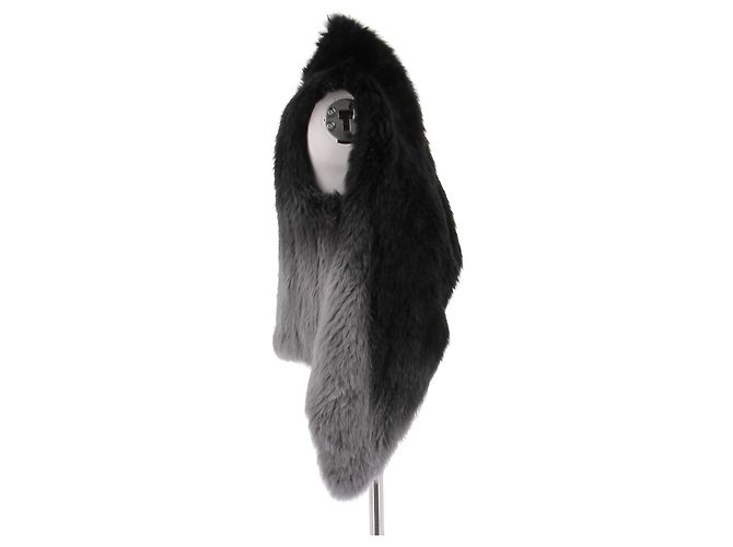 Yves Salomon Chaqueta de piel de conejo Gris - vista 3
