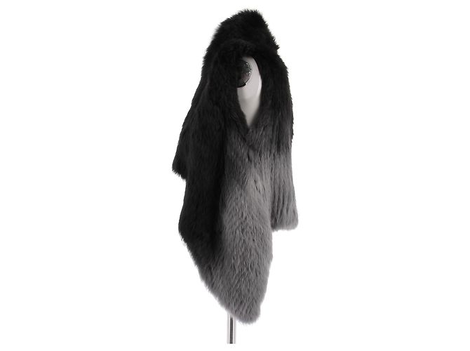 Yves Salomon Chaqueta de piel de conejo Gris - vista 4