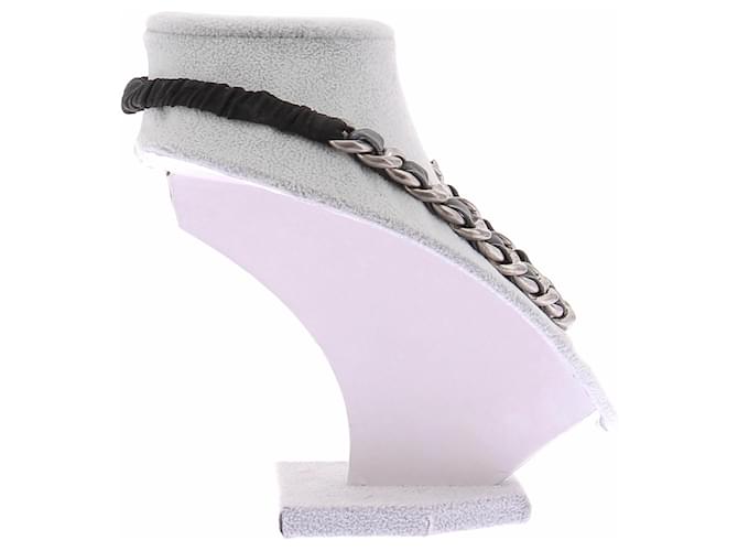 Chanel Collana in argento e pelle Nero - vista 5