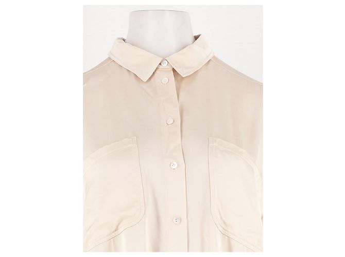 Camisa recta de viscosa beige SéZane - vista 2