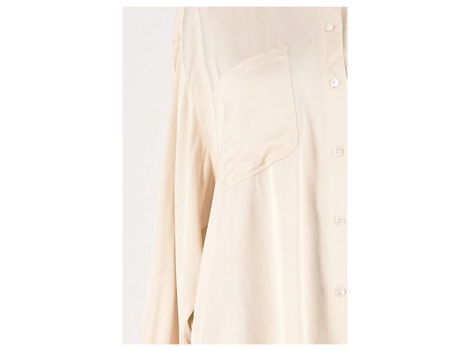 Camisa recta de viscosa beige SéZane - vista 3
