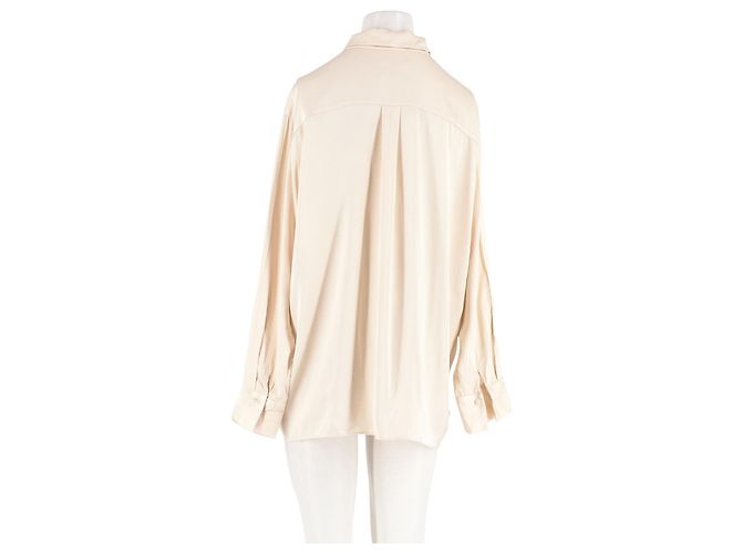 Camisa recta de viscosa beige SéZane - vista 6