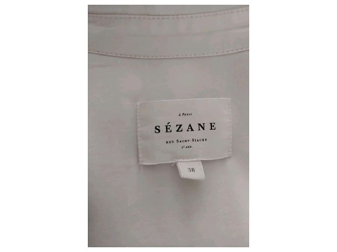 Camisa recta de viscosa beige SéZane - vista 7