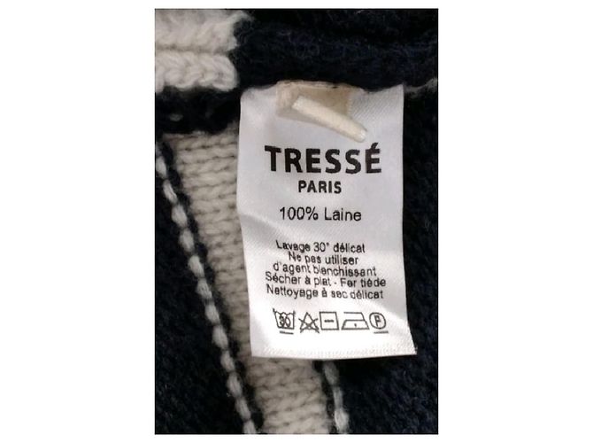 Autre Marque Braided Wollpullover marineblau - Ansicht 8