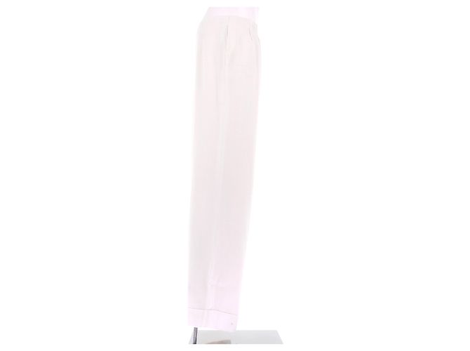 Dior Cremefarbene Viscosehose Beige - Ansicht 3