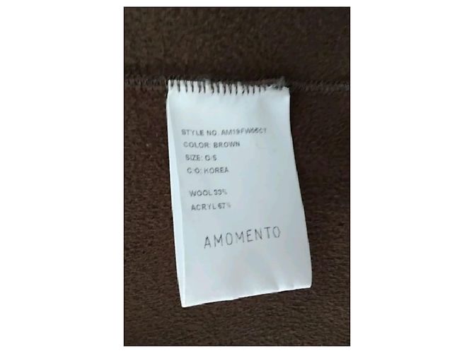 Autre Marque Abrigo de lana marrón AMOMENTO Castaño - vista 8