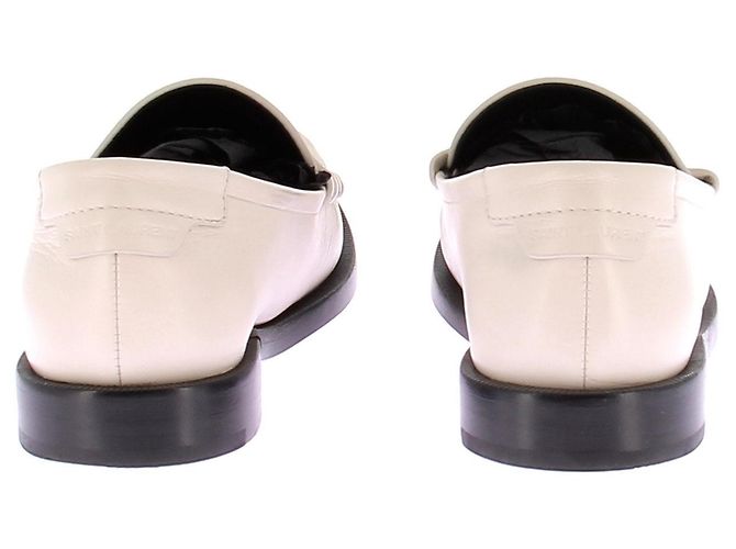 Mocassini Saint Laurent in pelle bianca Bianco - vista 5