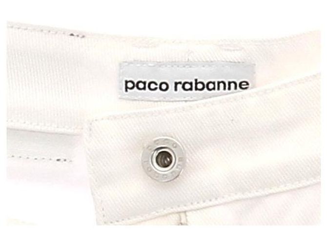 Paco Rabanne White Cotton Jeans with Leather Panels - view 5
