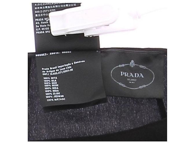 Gonna in seta nera Prada Taglia 42 Nero - vista 5