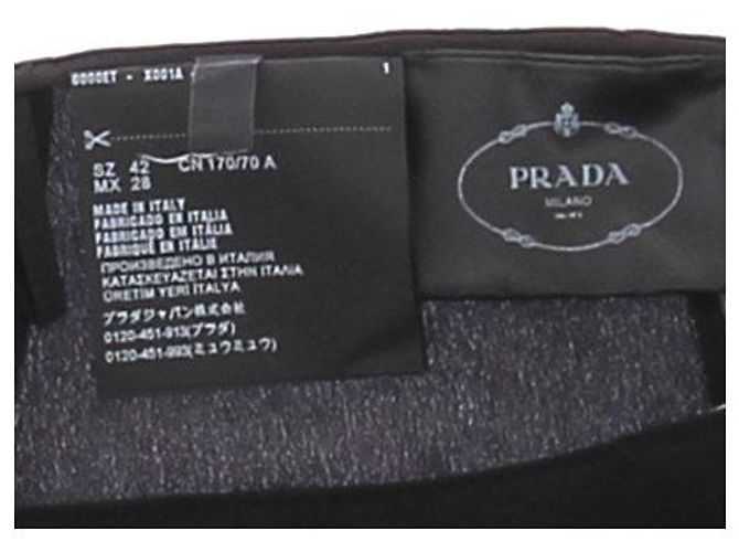 Gonna in seta nera Prada Taglia 42 Nero - vista 6
