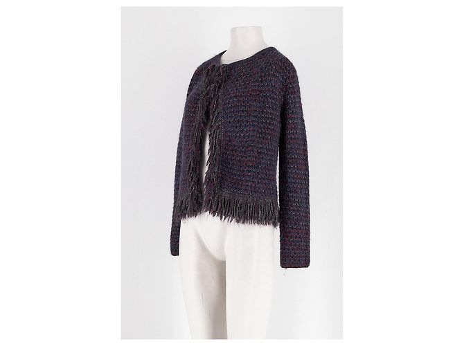 Maje Cardigan gerade Schnitt marineblau - Ansicht 4