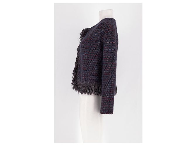 Maje Cardigan gerade Schnitt marineblau - Ansicht 5