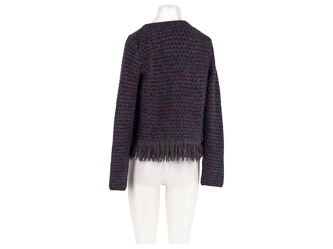 Maje Cardigan gerade Schnitt marineblau - Ansicht 6