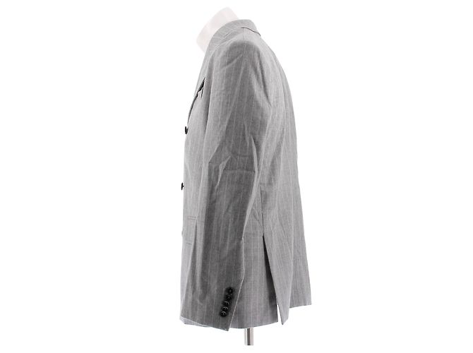 Autre Marque Blazer grigio a righe - vista 4