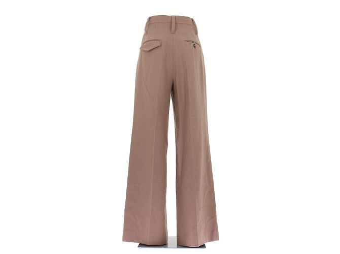 Autre Marque Pantalones marrones de lana Castaño - vista 2