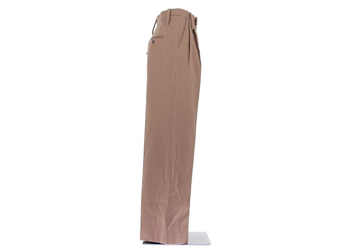 Autre Marque Pantalones marrones de lana Castaño - vista 3