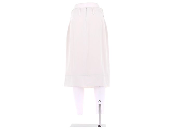 Falda lápiz Dior beige de viscosa - vista 2