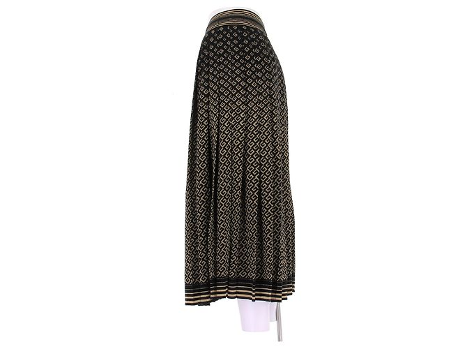 Gucci Falda plisada de lana con estampado GG Dorado - vista 4