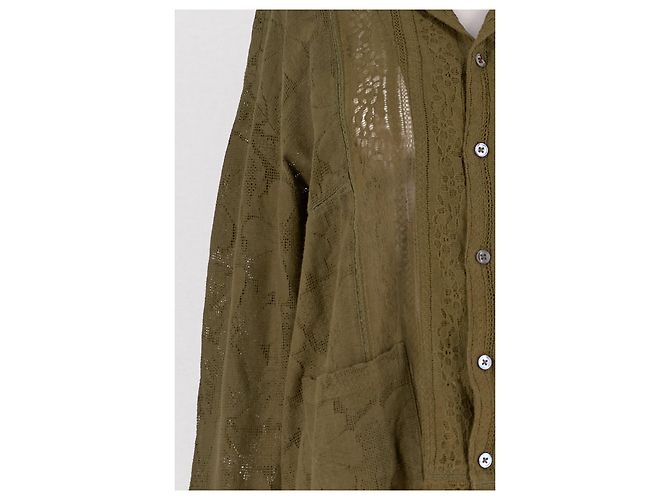 Autre Marque Camisa BAZISZT de algodón caqui XS - vista 3