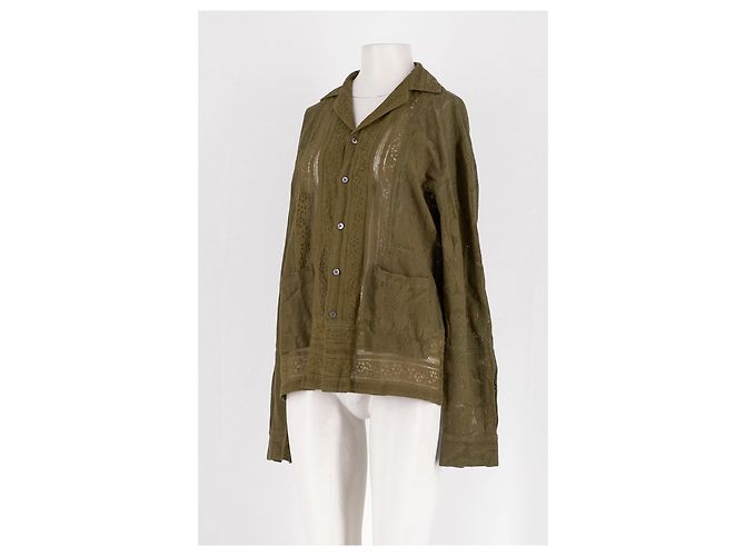 Autre Marque Camisa BAZISZT de algodón caqui XS - vista 4