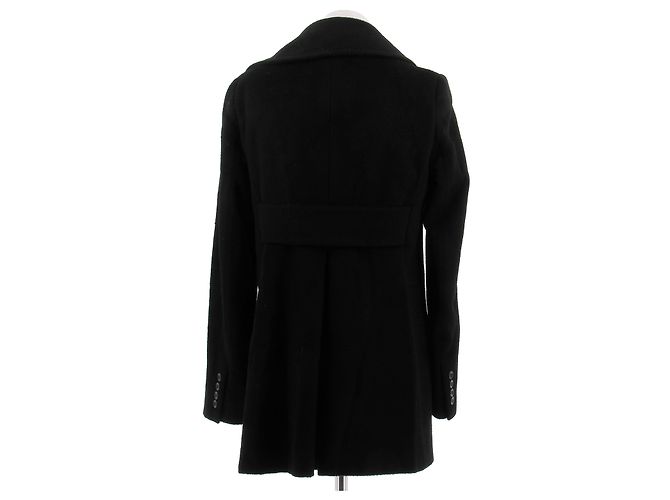 Max Mara Mantel Schwarz Viscose Größe 38 - Ansicht 2